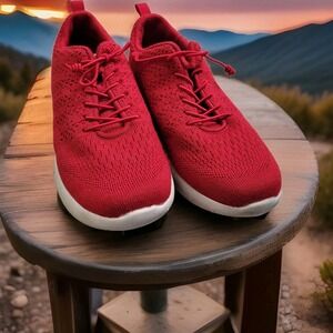 Woolloomooloo Belmont Merino Wool Unisex Slip On Shoes Red 41=Women 10=Men 7-8